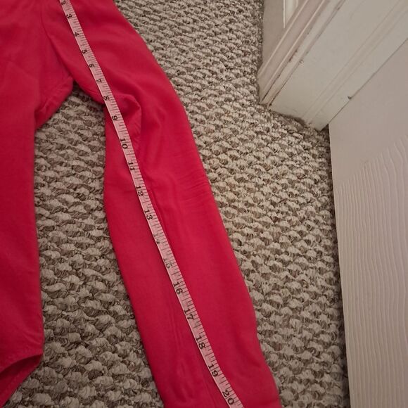 *Final Price* Cotton Express blouse women's medium M red office career formal - Picture 9 of 10